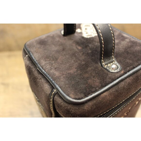 JUICY COUTURE Sugar‎ & Spice Velour Train Case Y2K Embroidered Makeup Bag - Picture 7 of 16